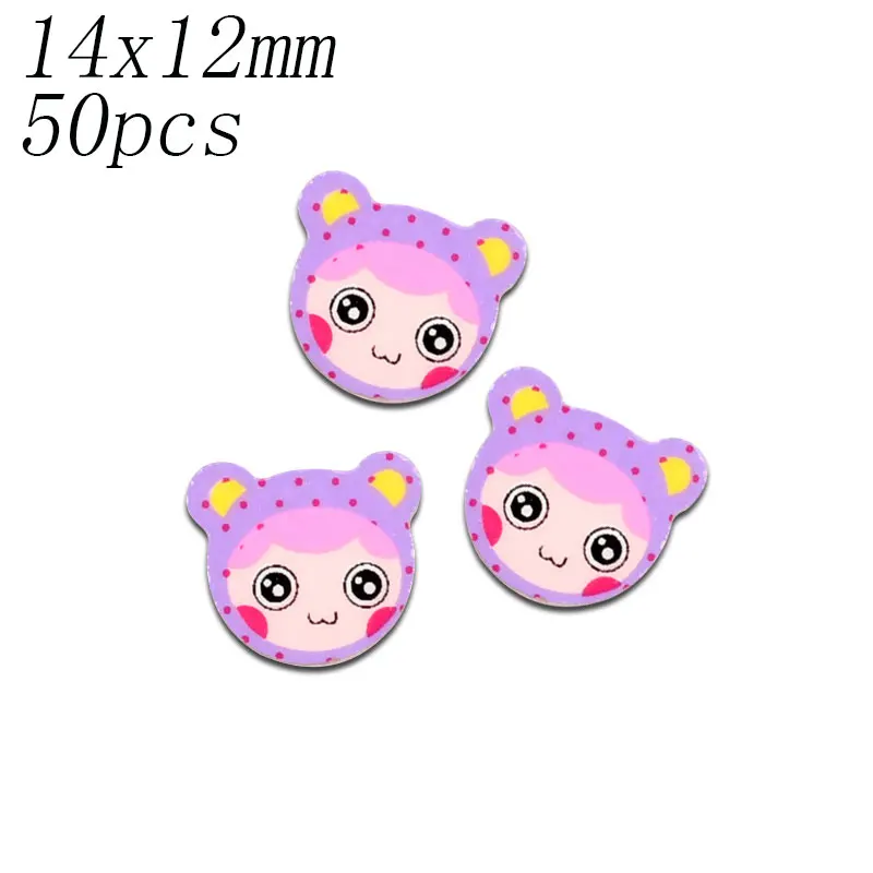 50 шт. Смешанные акриловые значки с героями мультфильмов Kawaii Flatback украшения животных ремесла значок украшения для скрапбукинга Diy аксессуары