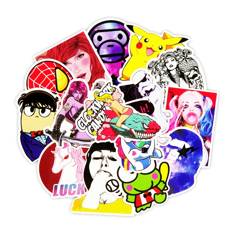 100 шт. наклейки для ноутбука холодильника чемодана | Компьютеры и офис