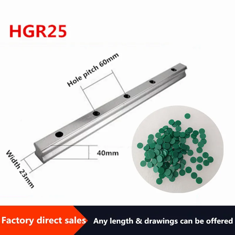 Линейная направляющая HGR25 2 шт. 100 1500 мм квадратная HGH25CA HGW25CC HGW25HA фрезерный станок с