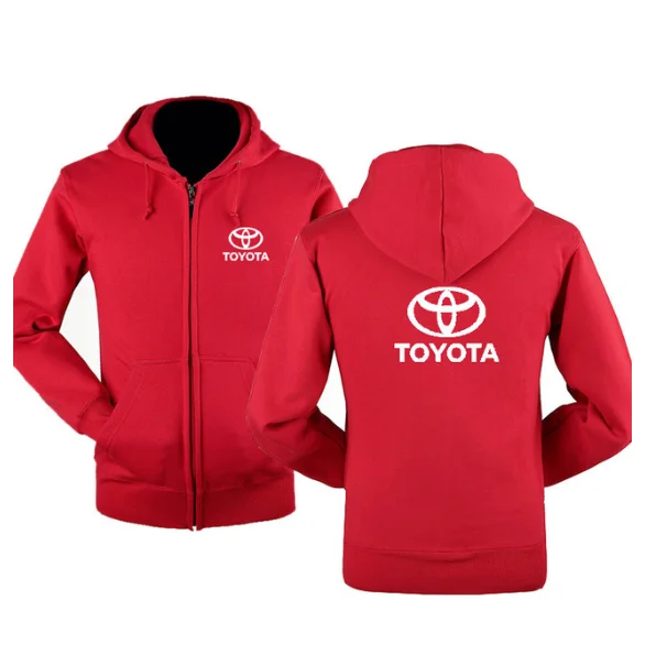 

2020 NEW Autumn winter for Toyota logo zipper sweatshirts Printed Men fleecel Hooded jacket Hoodies Zipper Hoody
