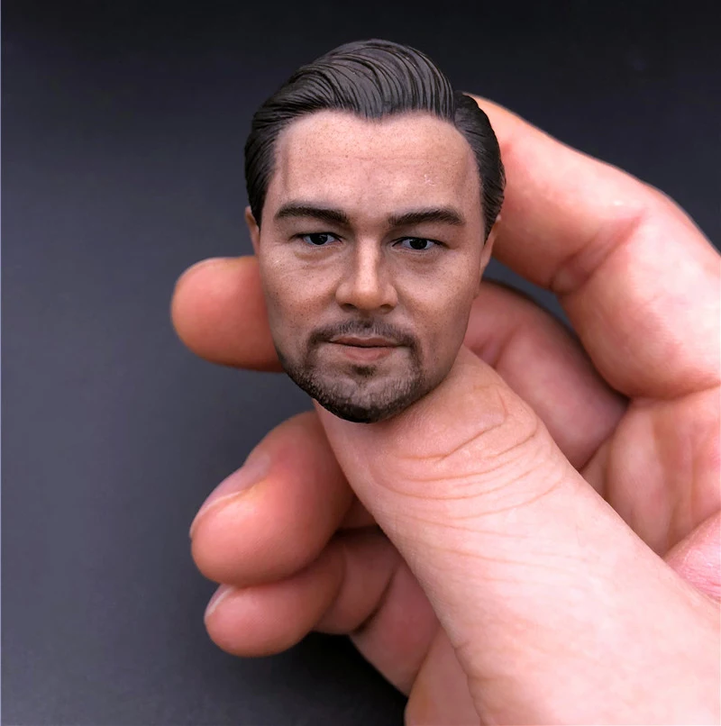

1/6 Male Figure Accessory Leonardo DiCaprio Little Plum Winner Head Sculpt Carved Model for 12'' Action Figure