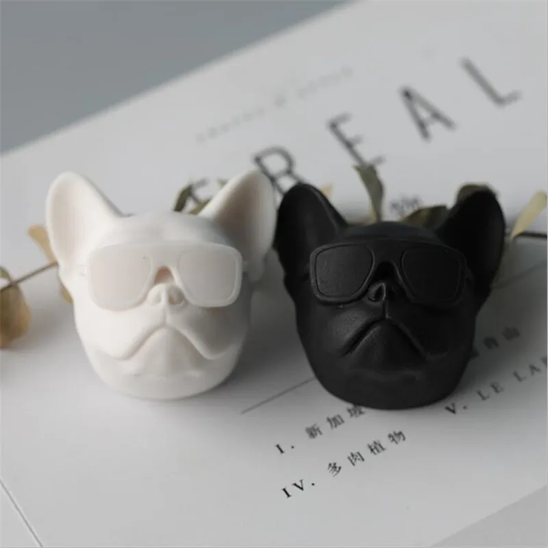 

Eyeglass Dog Plaster Aromatherapy Silicone Mold DIY Candle Soap Mould Fondant Chocolate Baking Molds Car Decoration