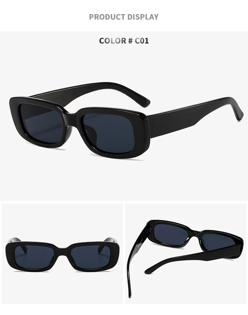 

2021 Small Rectangular Women's Retro Brand Designer Glasses Square Fashion Sunglasses Vintage Cycling Sunglasses Sun Decorative