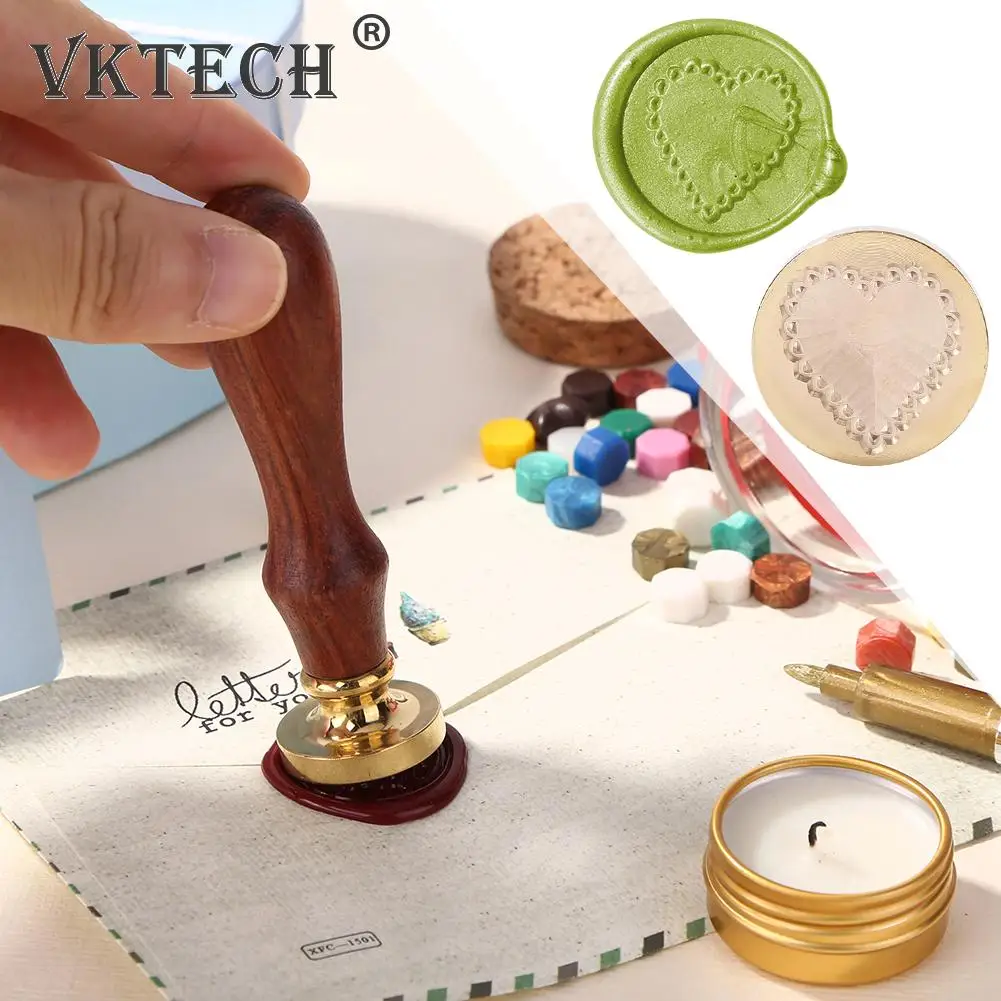

Copper Replacement Head Vintage Love Heart/Vegetable Sealing Wax Stamp Photo Album Head Stamp Wedding Invitations Decor