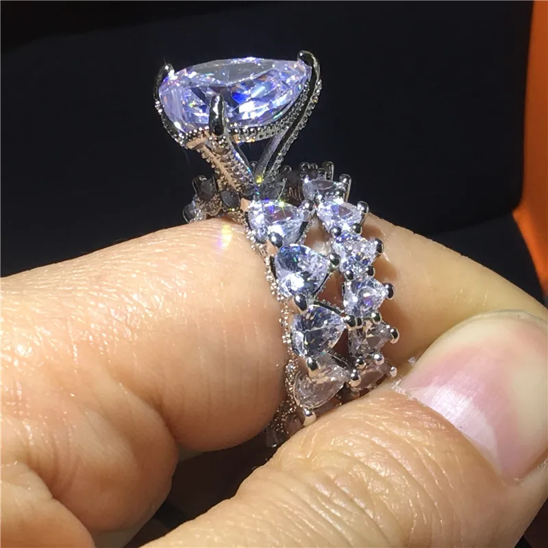 Набор обручальных колец 8ct Lab diamond роскошные обручальные кольца для мужчин и