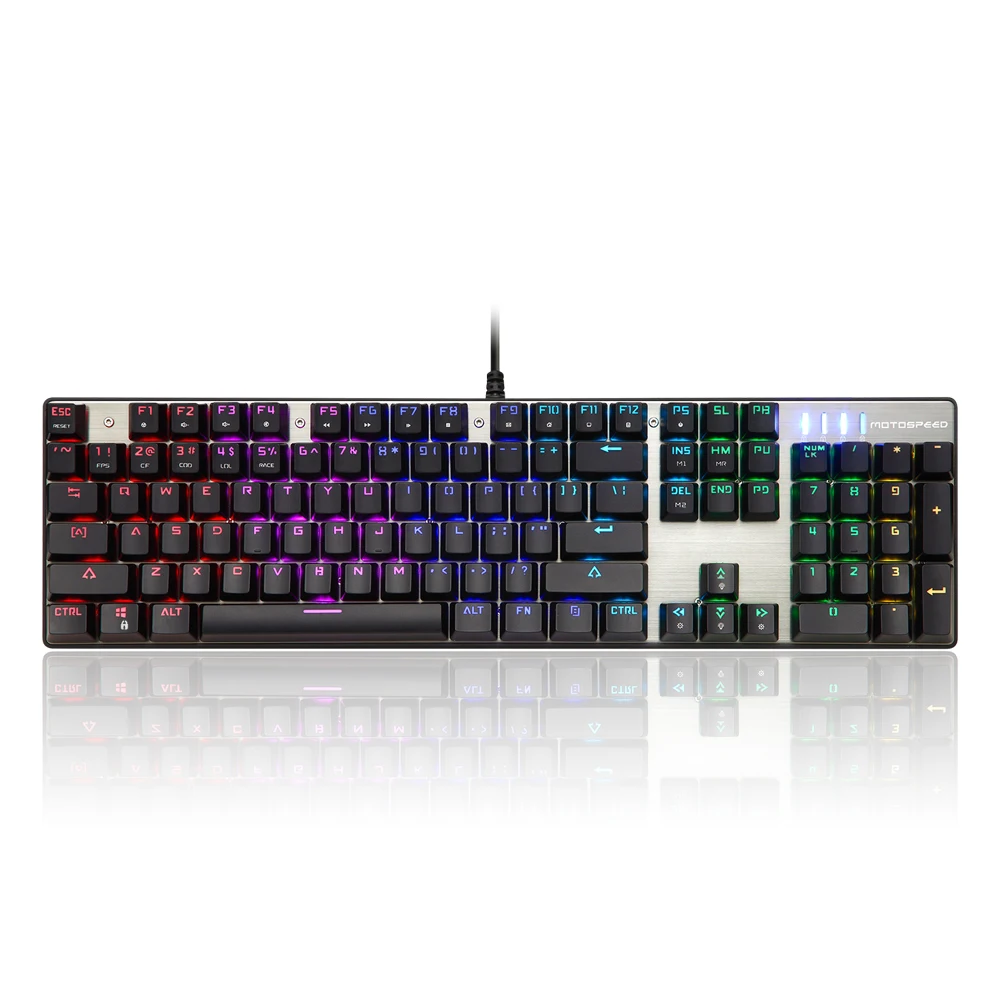 Motospeed CK104 игровая механическая клавиатура русская английская синяя