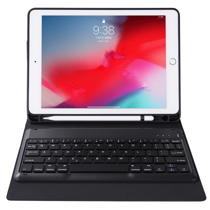 

Keyboard Cover for IPad 10.2 Magnetic PU Leather Smart Case with Wireless Bluetooth Keyboard and Pencil Slot for IPad 10.2 2019