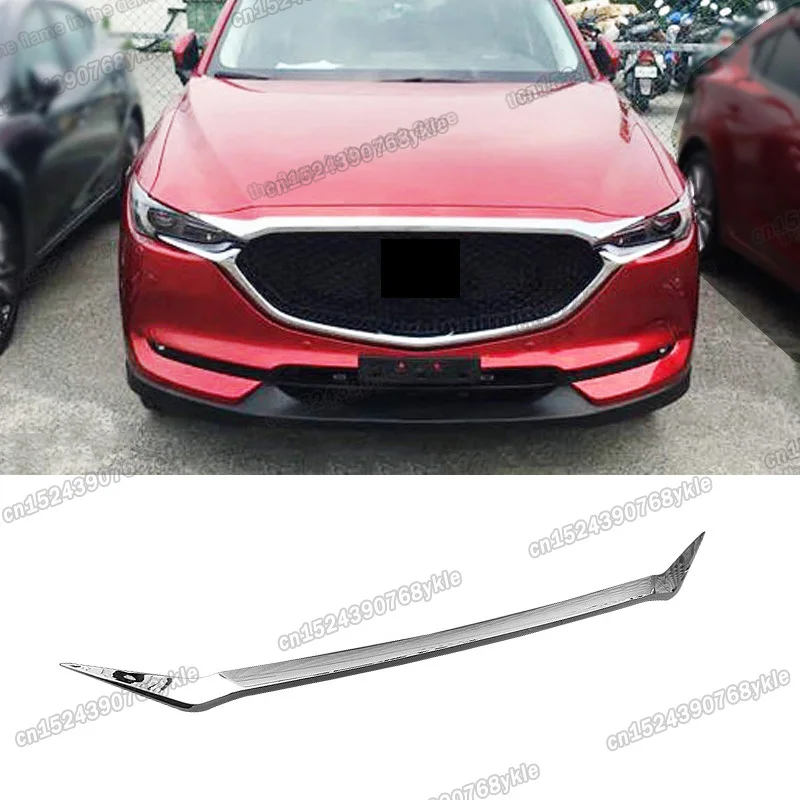 

shiny silver abs car head hood trims decoration for mazda cx-5 2017 2018 2019 2020 2021 cx5 accessories decoration 2022 sport