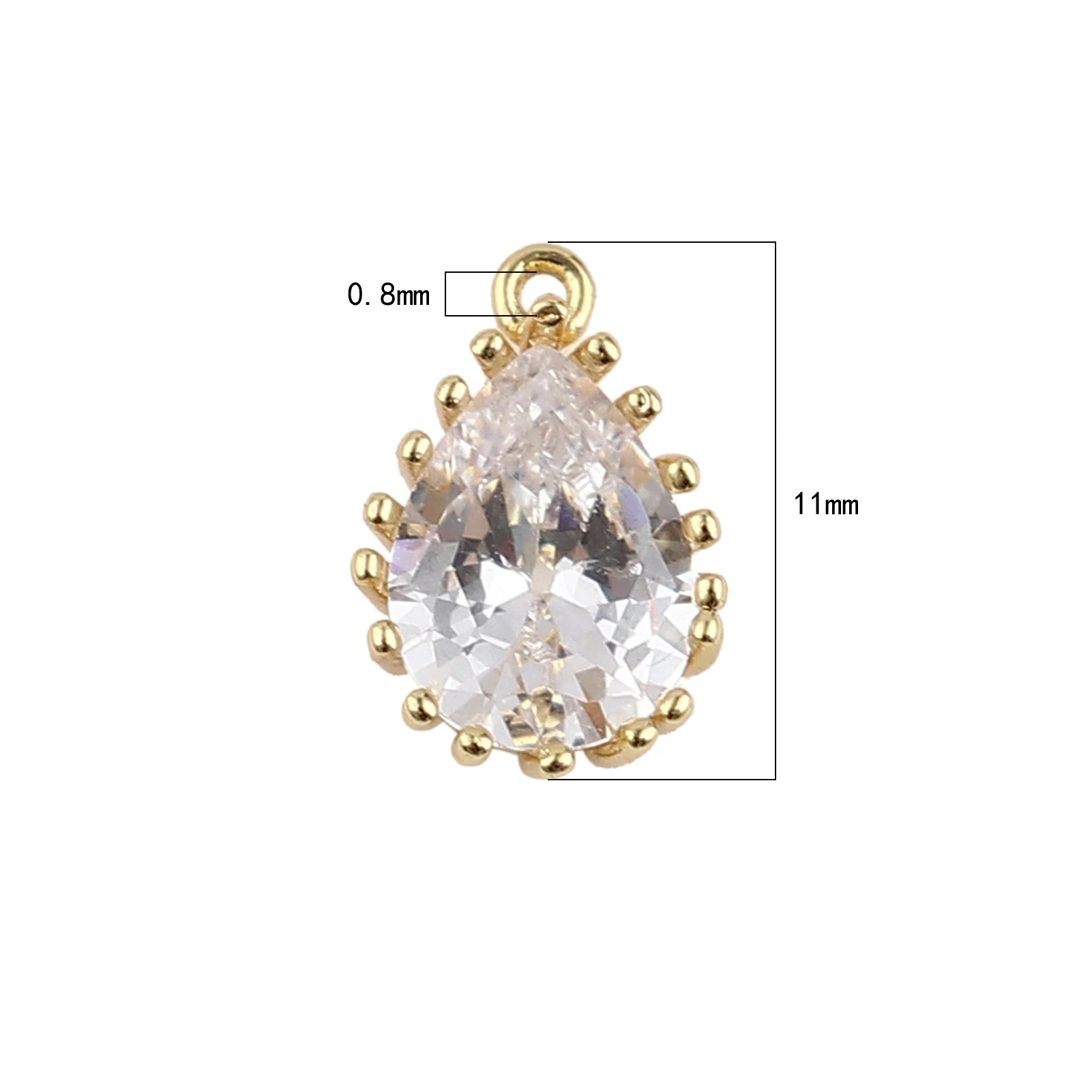 

Doreen Box Warter Drop Shape Charms Pendants Zinc Based Alloy & Acrylic Gold color Charms DIY Necklace Jewelry for Women 1PC