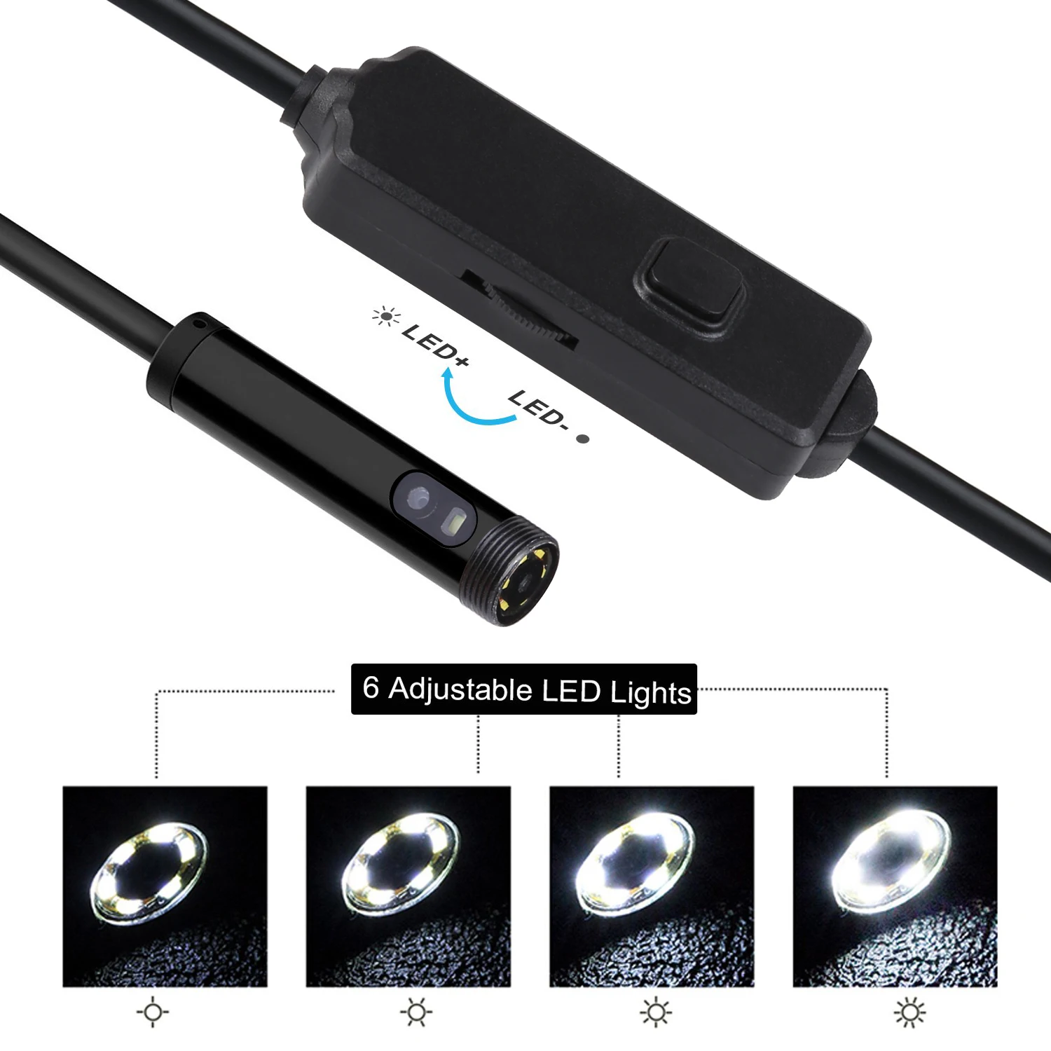 Эндоскоп камера 8 мм 3 в 1 USB Двойная камера(фронтальная/боковая камера) эндоскоп Труба эндоскоп бороскоп для Android PC