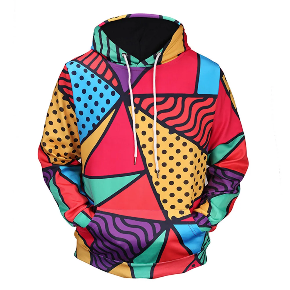 Мужская толстовка с капюшоном 3D принтом топы куртка пальто длинным рукавом