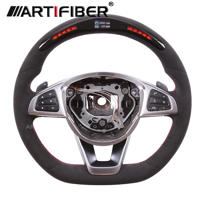 

Carbon Fiber LED Steering Wheel for Mercedes Benz C E S Class GLA CLA CLS GLE SLC SL AMG W205 S205 S213 W213
