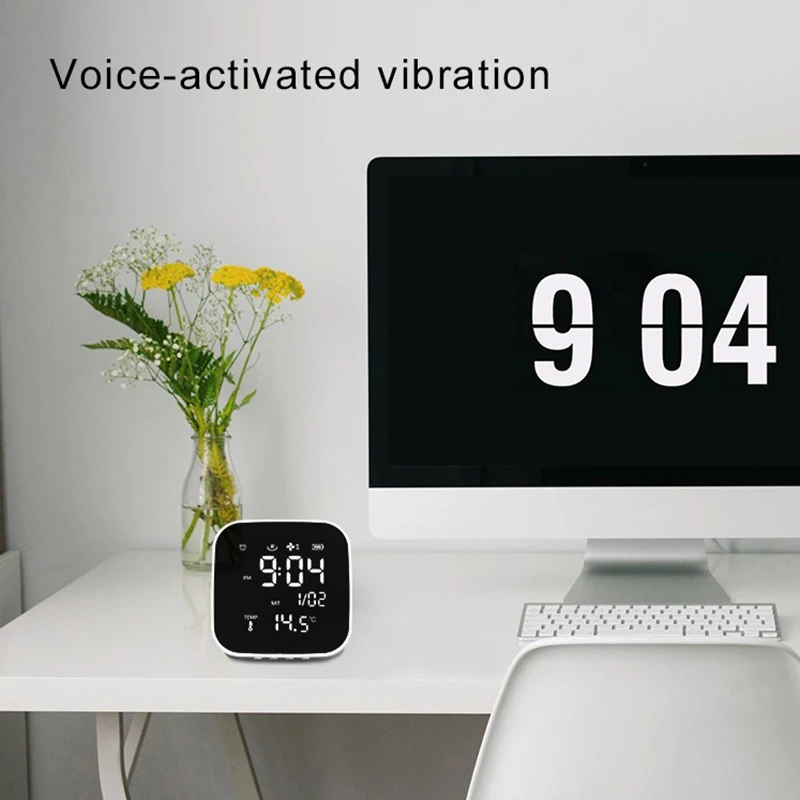 

Digital Alarm Clock Desktop USB Rechargeable Mini Aromatherapy Clock with Temperature Calendar Display KSI999