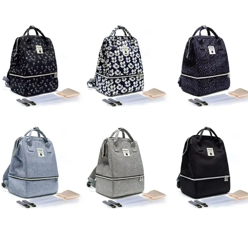 

Baby Diaper Mummy Backpack Insulated Pocket Large Capacity Dual Layers Nappy Bag M68C
