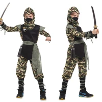 2020 new children special force camouflage ninja cosplay halloween costume boy role soldier army military uniform carnival party