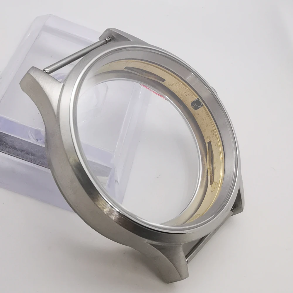 Мужской чехол для часов 43 мм матовое сапфировое стекло SS fit ST36 ETA 6497 6498 ручной