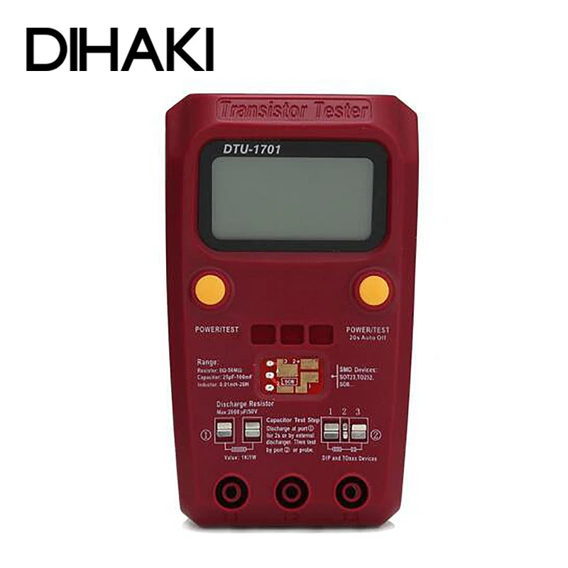 Портативный прибор для проверки транзисторов ЖК дисплей Цифровой мультиметр