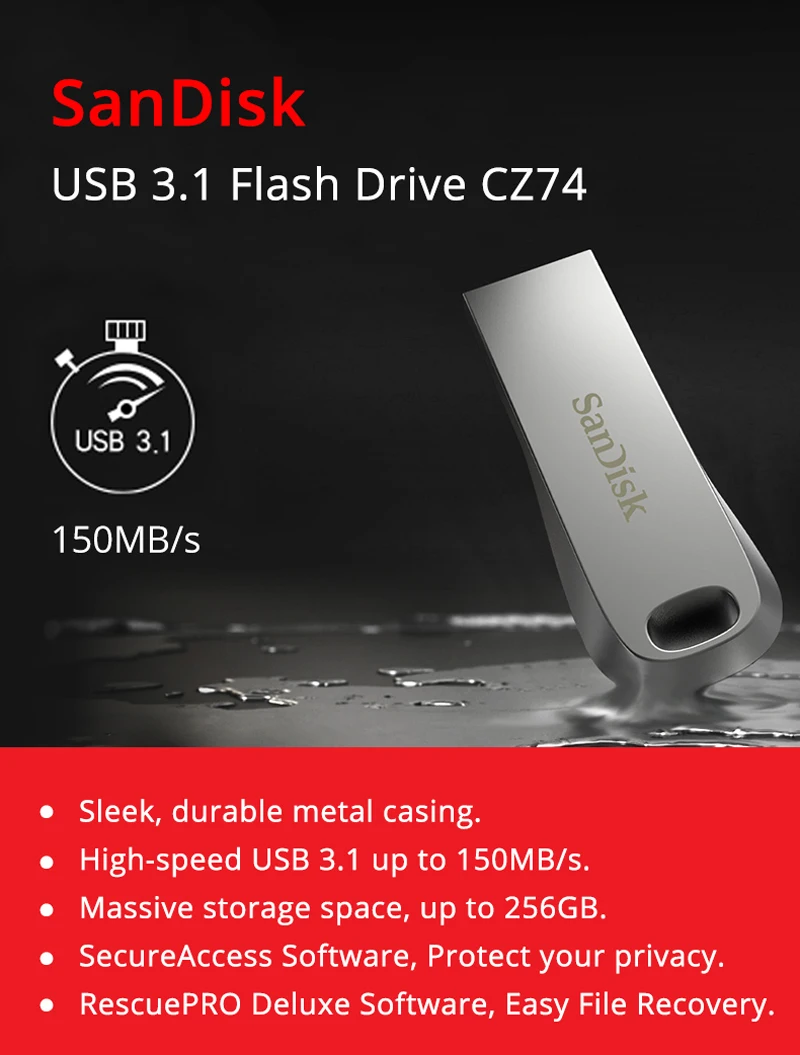 Двойной Флеш-накопитель SanDisk флеш-накопитель USB 3,0 128 ГБ флэш-накопитель 64 ГБ флэш-накопитель USB ключ 32 Гб оперативной памяти, 16 Гб встроенной памяти, флеш-накопитель 256 ГБ U диск 100 МБ/с. для ПК/ТВ