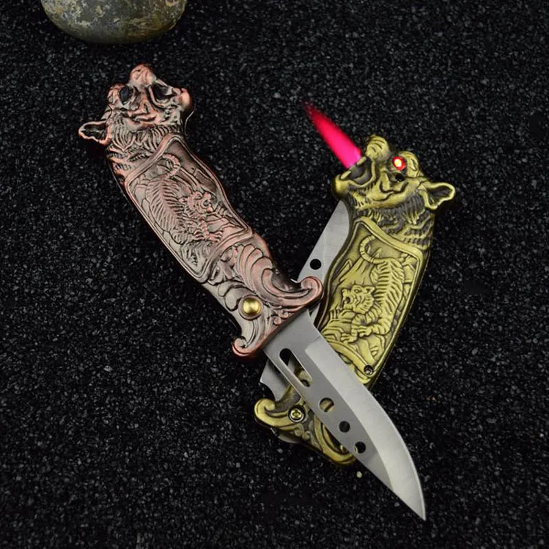 Многофункциональная Бутановая Зажигалка Dragon Tiger Head креативный портативный