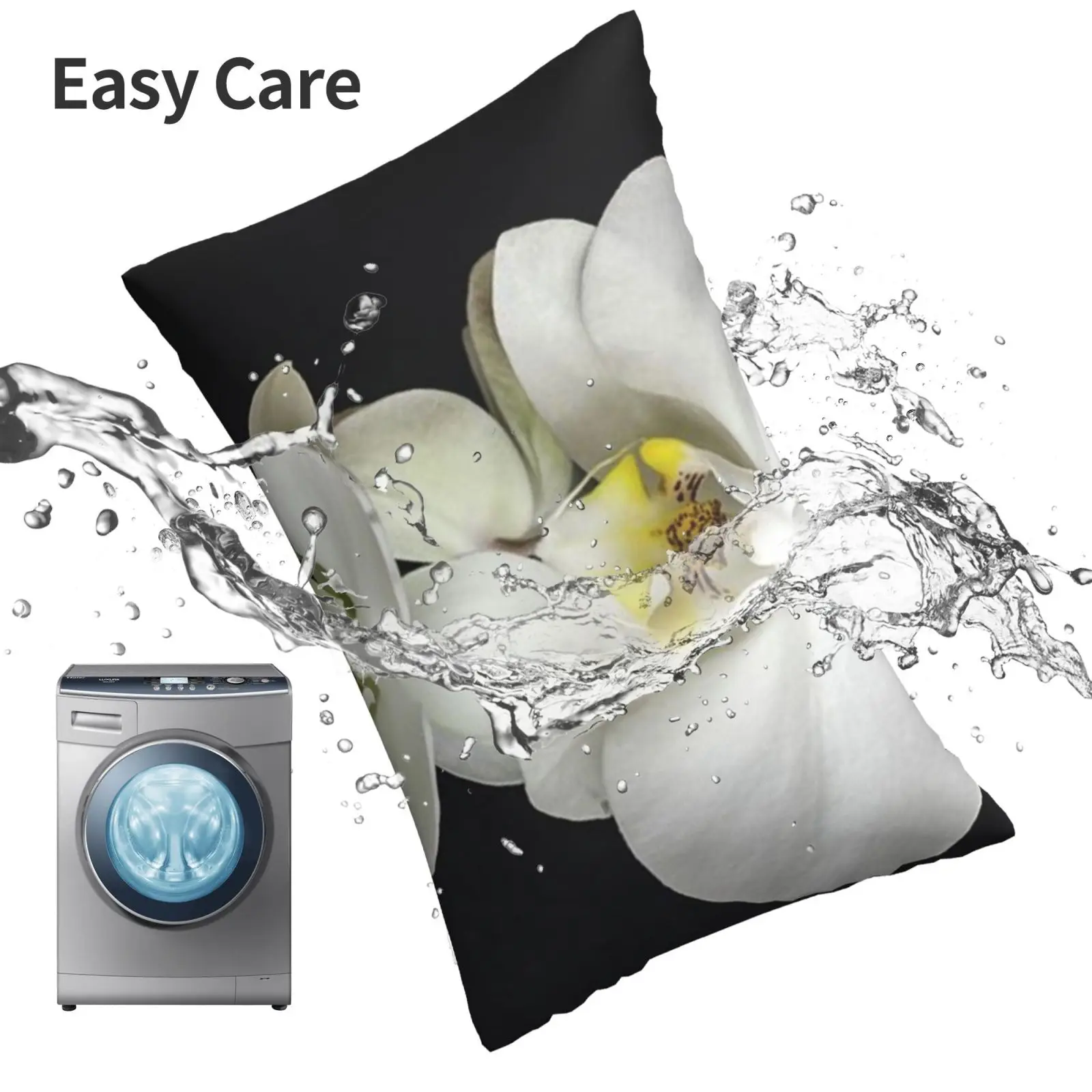 Подушка с изображением орхидеи 20x30 50*75