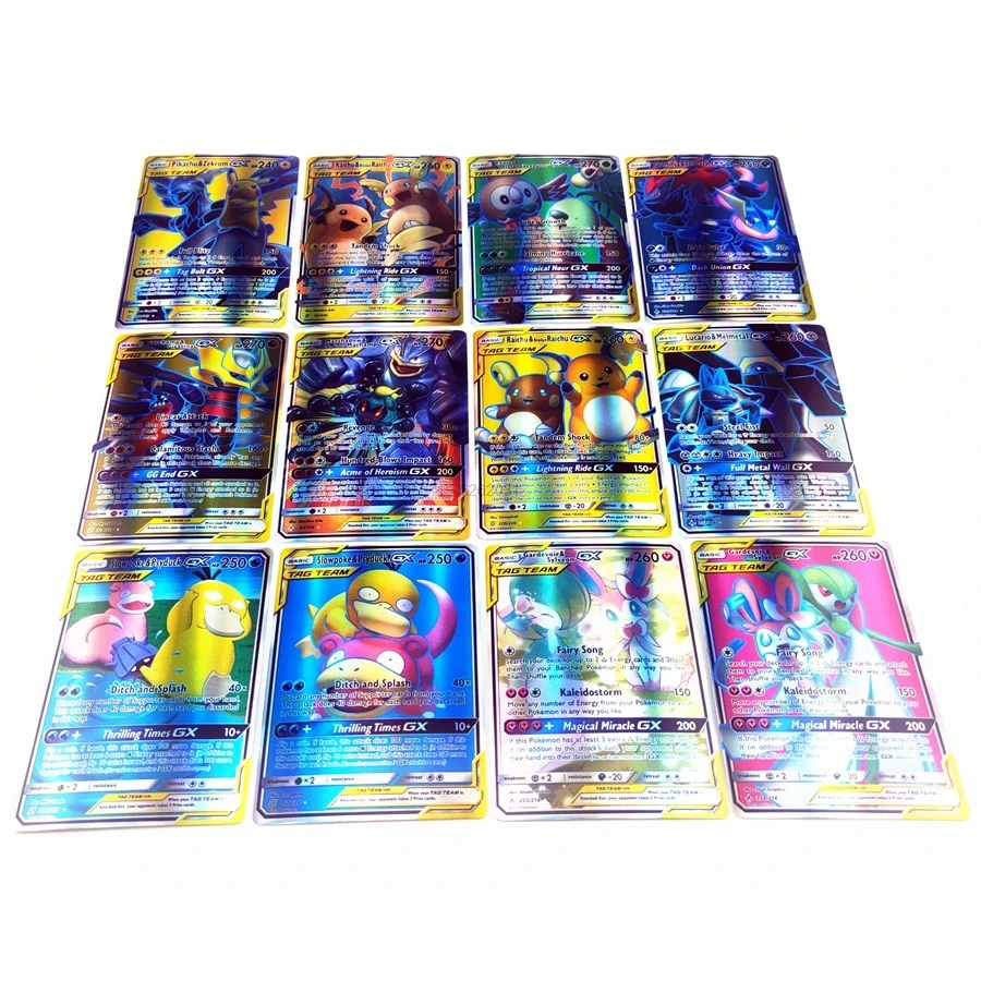 TOMY 200 шт Pokemon TAG TEAM Card Lot с 80tag team 20mega 20 ultra beast Gx | Игрушки и хобби
