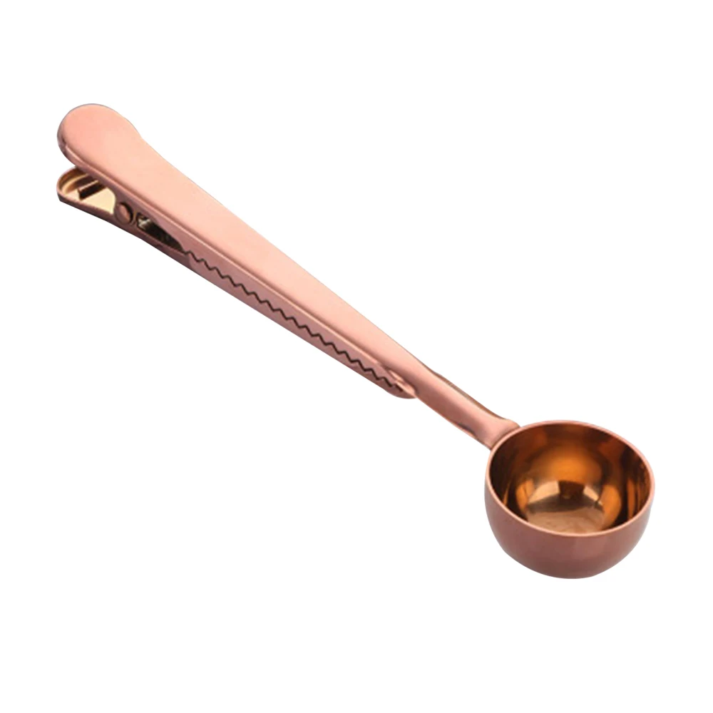 

Coffee Clip Spoon Tablespoon Two In One Kitchen Gold Iron Cafe Expresso Durable Long Handled Two-in-one Stainless Steel