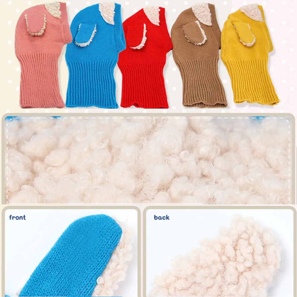 

Toddler Winter Hat Scarf Set Cutest Earflap Hood Warm Knit Scarves with Ears Neck Warmer Cap Christmas Gifts