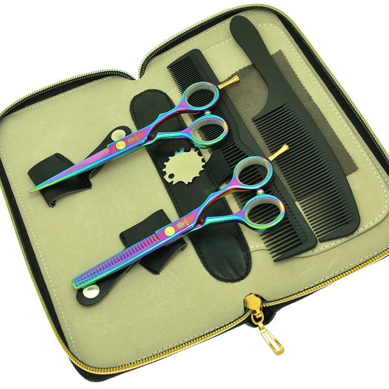 

5.5" Smith Chu Professional Hairdressing Scissors Japan 440c Hair Cutting Shears & Thinning Scissors Barber Shop Tools A0013C