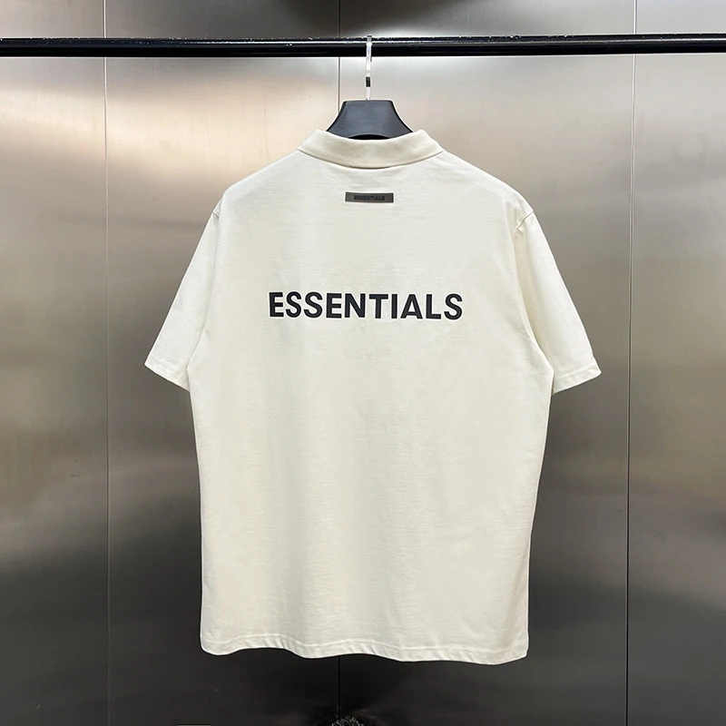 

Oversized Essentials POLO T-Shirt 100%1:1 Essentials Cotton Polo T-Shirt Unisex Loose Quality Summer Movement Cotton POLO Tees