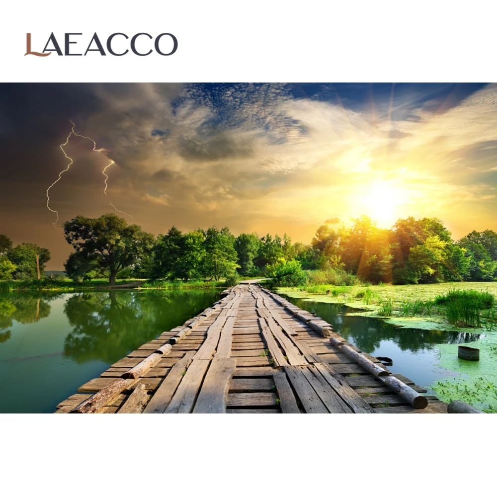 Laeacco фон для фотосъемки с изображением замка лодки порта реки деревянной доски