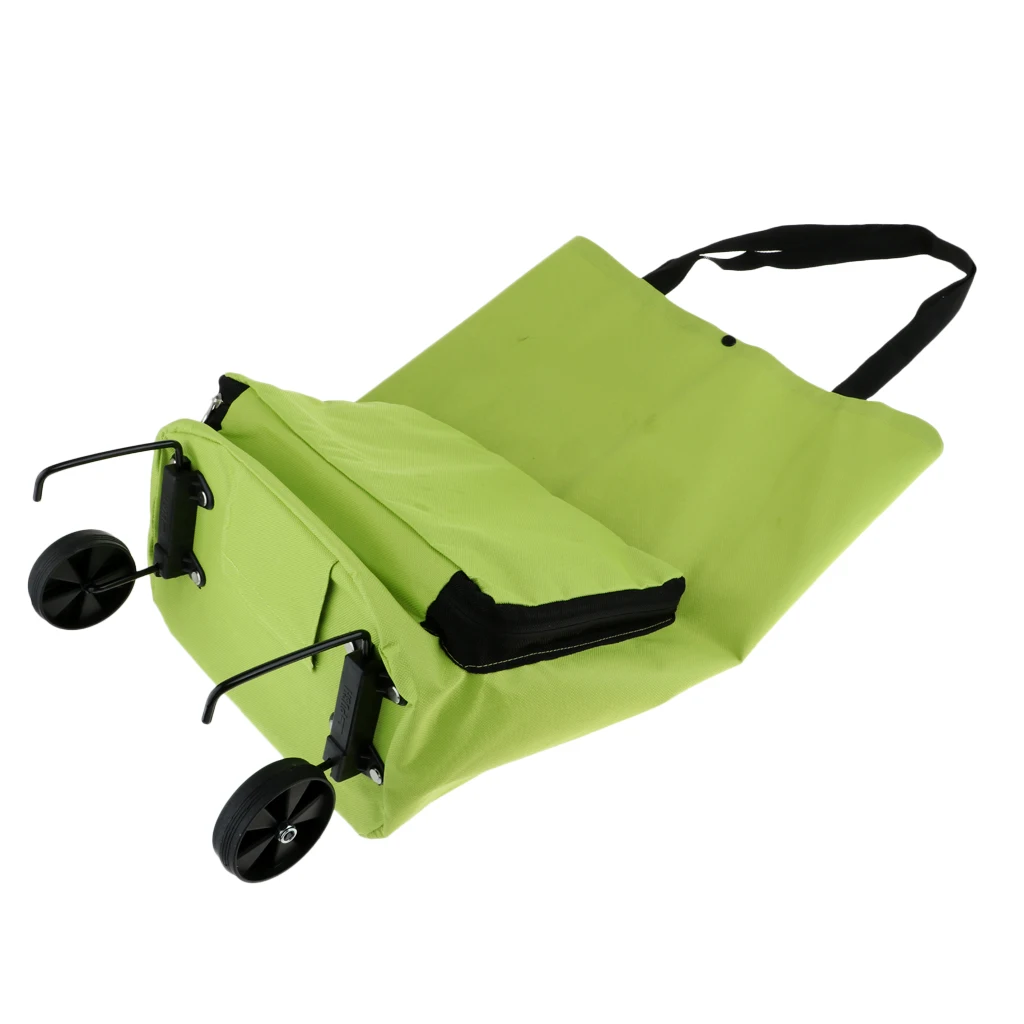 Складная хозяйственная сумка с колесами складная продуктовая корзина для