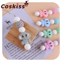 coskiss silicone beads silicone beads cute elephant toddler infant baby necklace teething toys mom necklace for newborn