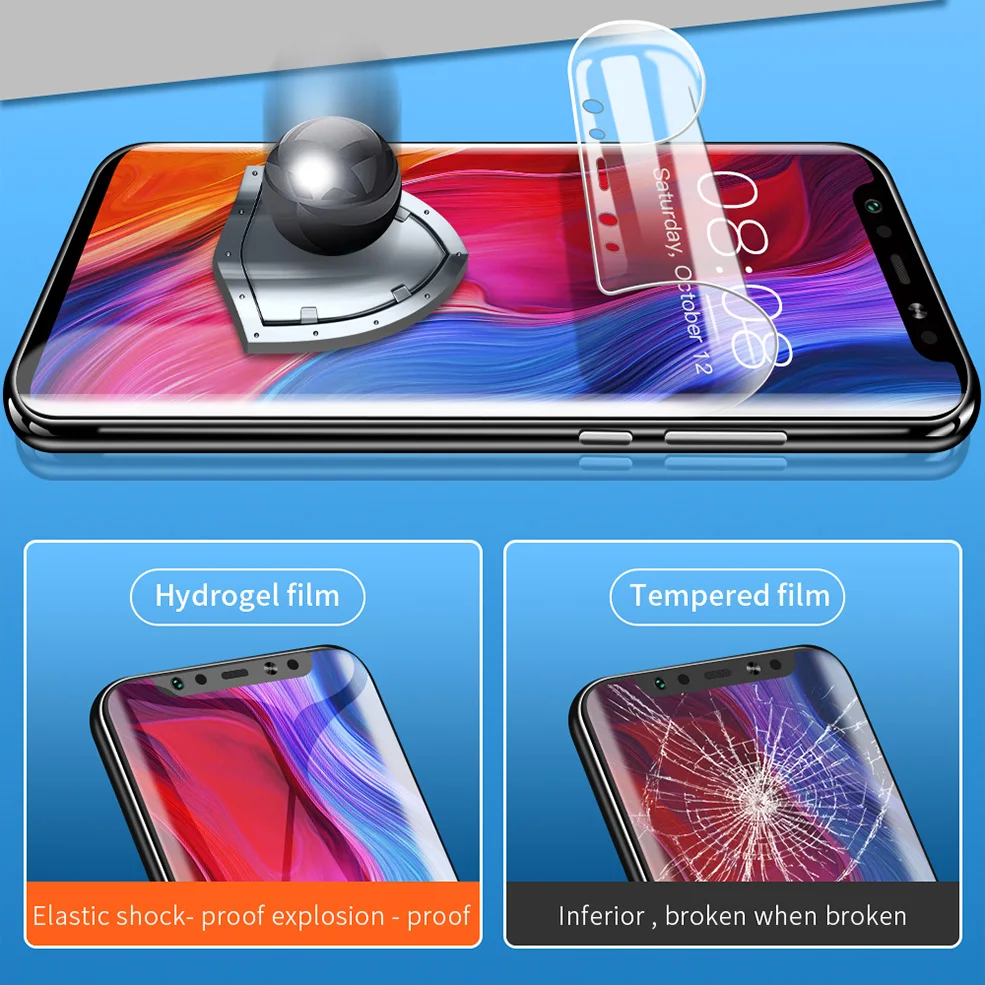 Гидрогелевая пленка 100D для Xiaomi Redmi Note 8 7 Pro K30 K20 изогнутая полное покрытие мягкая