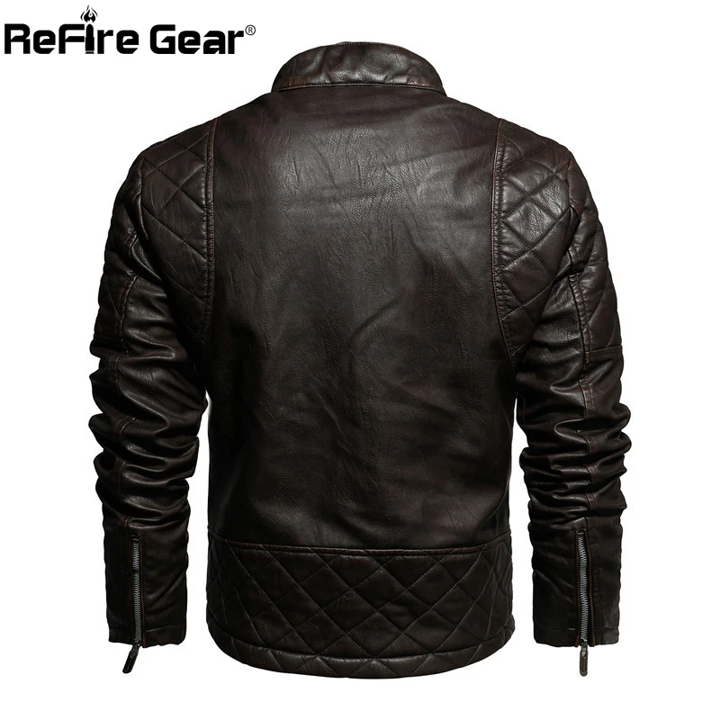 Куртка ReFire Gear мужская из искусственной кожи винтажная тактическая армейская