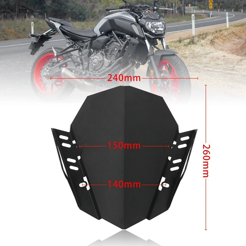 

Лобовое стекло мотоцикла ветровое стекло Защита экрана для Yamaha MT07 FZ07 18-19