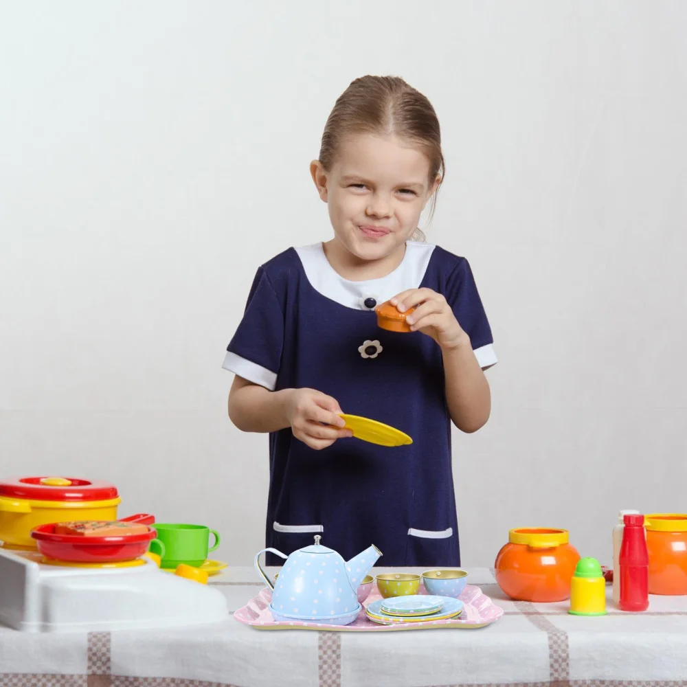 

1 Set/15pcs Simulation Kitchen Kit Mini Tableware Model Kids Tea Ware