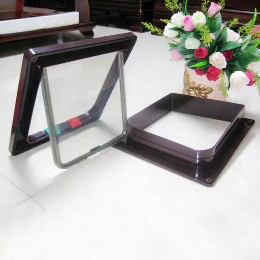 

Pet Locking Cover Practical 2 Colors Button Design Quiet Pet Cats Door Flap for Dog Pet Flap Pet Cats Door Flap