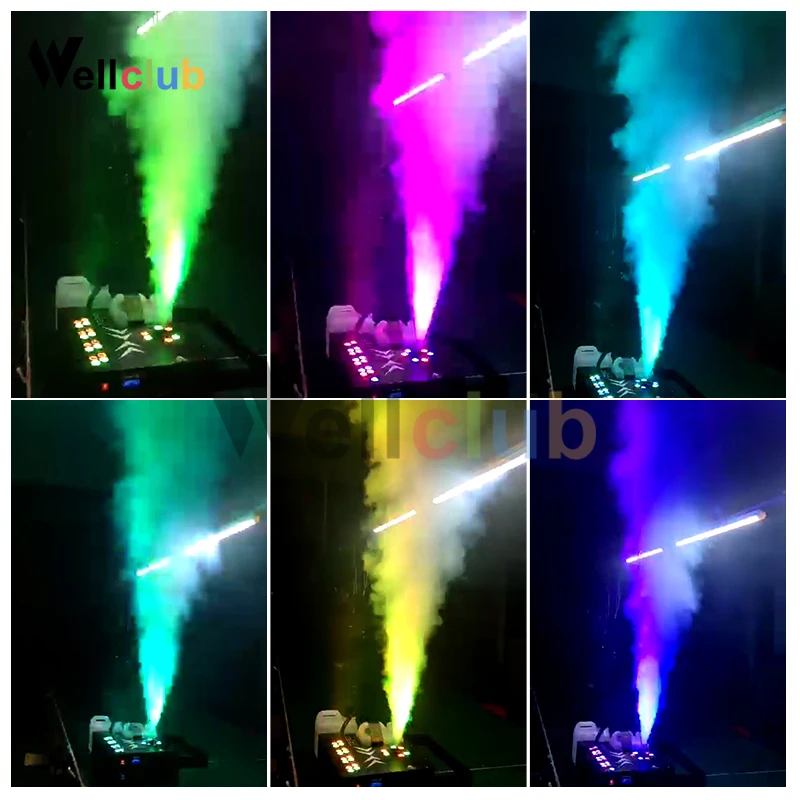 1 шт. светодиодный распылитель тумана 1700 Вт RGB цветной воздушный столб дымовые