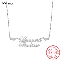 custom name necklace 925 sterling silver charms for jewelry personalised naamketting initial necklace cadenas mujer