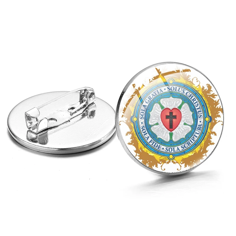 Гордиться тем что вы лютеран брошь булавки стеклянные христианские кресты