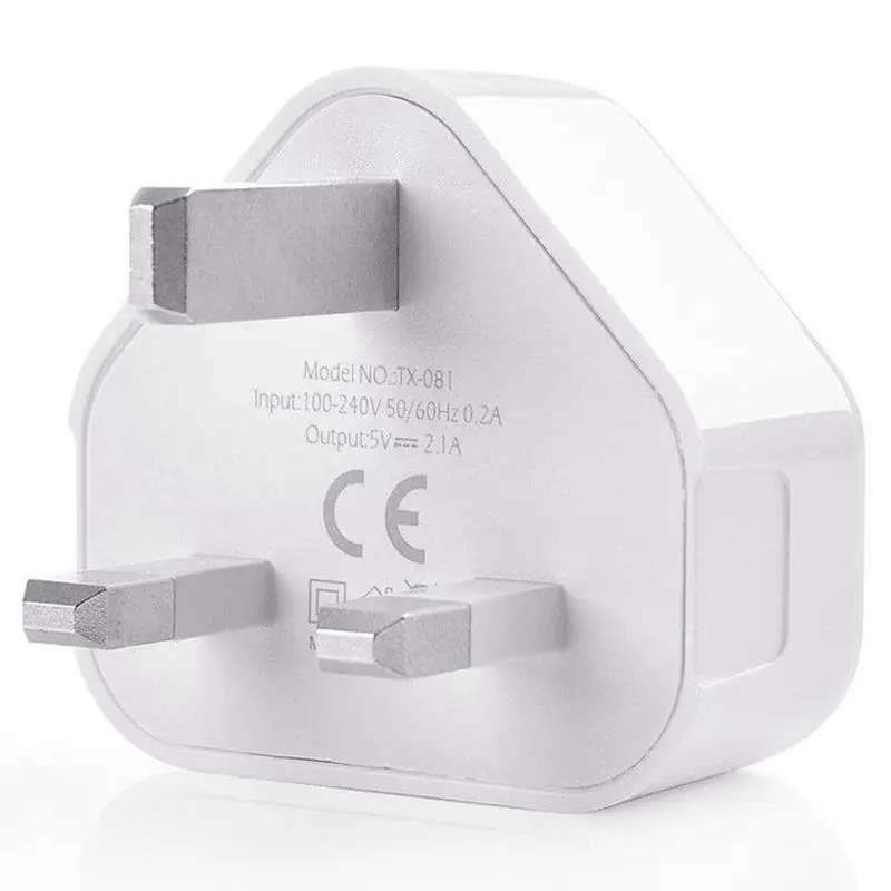 Универсальная Usb вилка стандарта Великобритании 3 Pin настенное зарядное