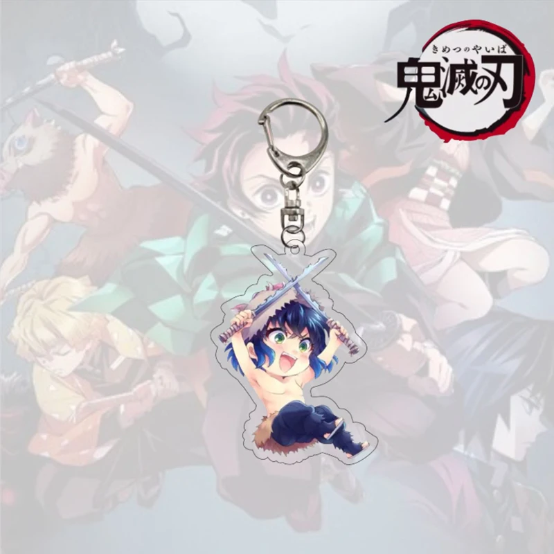 

Anime Demon Slayer Keychain Acrylic Kimetsu no Yaiba Blade of Ghost Keychains Key Chain Keyring Jewelry Accessories Fans Gifts