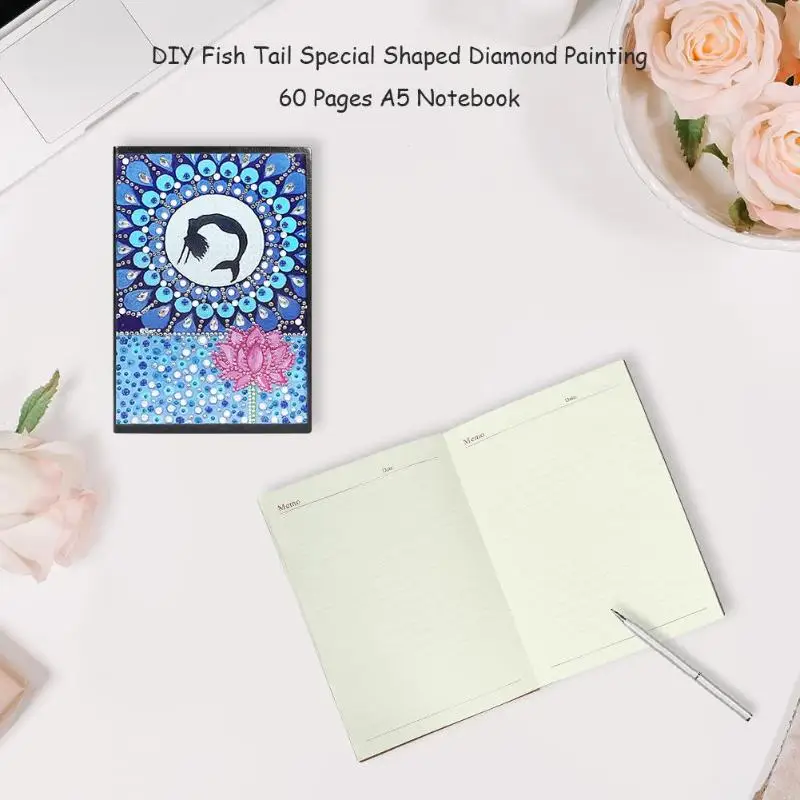 Newst DIY цветок алмаз особенной формы живопись 60 страниц A5 блокнот дневник Книга вышивка наборы Алмазная мозаика домашняя декоративная