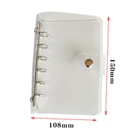transparent color plastic clip file folder a5a6a7 notebook cover binder loose notebook organizer diary office supplies