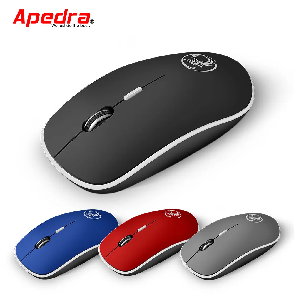 

Apedra Wireless Mouse 1000DPI 2.4GHz 4-Button Optical Mute Portable Light Mini Laptop Notebook Office Gaming Mouse