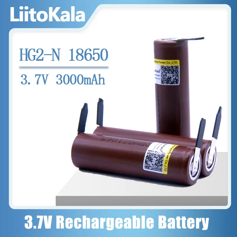 Лидер продаж оригинальный аккумулятор LiitoKala для HG2 18650 3000 мАч разряд 3 6 В 20 А