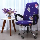 Новый чехол для стула с принтом вращающийся чехол для офисного компьютера спандекс растягивающийся съемный чехол для офисного кресла