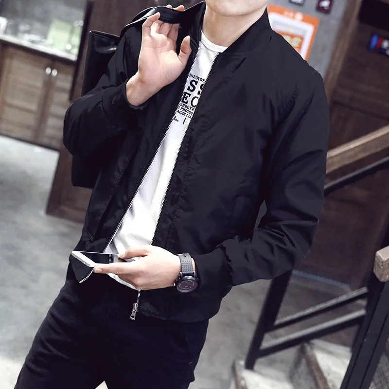 

Men's Fashion Retro Classic Slim Cotton Added Jacket Zipper Casual Coat Jacket Winter Mens Clothing Men Clothing