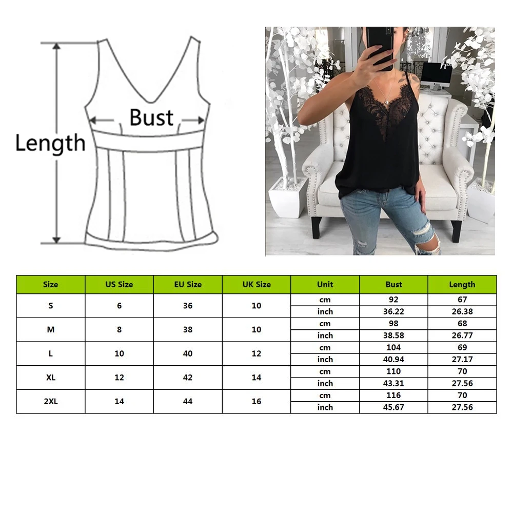 HEFLASHOR Casual Loose Summer Vest Women Sexy Lace V Neck Sling Tops Sleeveless T-Shirt Solid Spaghetti Straps 2020 Fashion | Женская