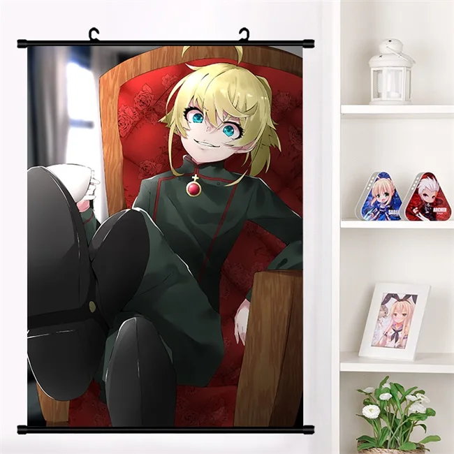 Аниме Youjo Senki Saga of Tanya the Evil Tanya Degurechaff настенный плакат с прокручивающейся стенкой Otaku коллекция домашнего декора - Цвет: D